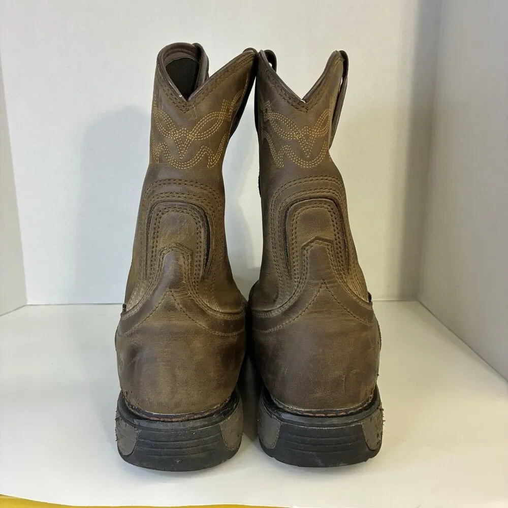 Ariat WorkHog Men’s 10.5 EE Brown Waterproof Composite Toe Pull On Work Boots